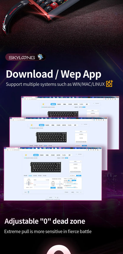 SKYLOONG GK61/GK68 HE Magnetische Tastatur Aluminiumgehäuse 8000hz RT0.01mm Rapid Trigger PBT-Tastenkappen RGB-Hintergrundbeleuchtung kabelgebundene Gaming-Tastatur