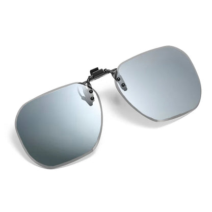 Clip On Flip Up Glasses Polarized Photochromic Sunglasses Lens Anti Glare UV400 Goggles Night Vision Yellow Driving Eyepiece