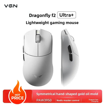 VGN Dragonfly F2 ProMax/Ultra e-športová herná myš 42000DPI 0.125ms pre Csgo, nízka latencia, káblové/bezdrôtové pripojenie, duálny 8K 3-režim, PAW3395/3950