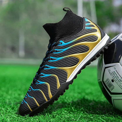 Herren-Fußballschuhe Sport FG/TF Outdoor-Fußballschuhe Training Jungen Wettkampf rutschfest mit langen Stollen Hallen-Futsal bequem