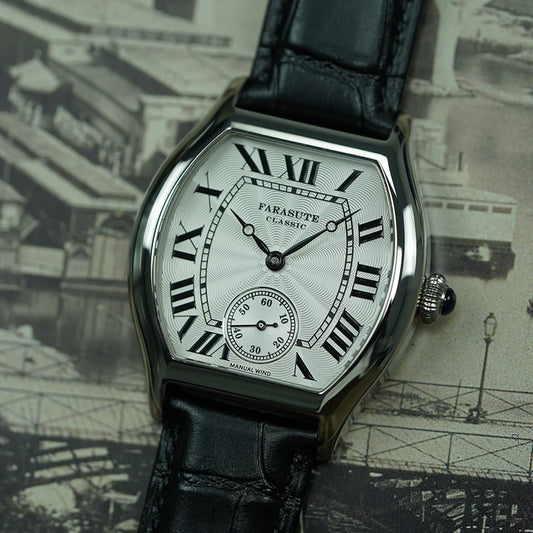 FARASUTE New Classic Hangzhou Customized Movement Manual Mechanical Watch Men Sapphire Crystal Small Second 50m Waterproof reloj