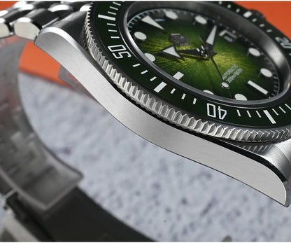 San Martin 40mm Men's Luxury Diver Watch Miyota 9015 Enamel Sunburst Dial Automatic Mechanical Wristwatch Waterproof 200m SN0148
