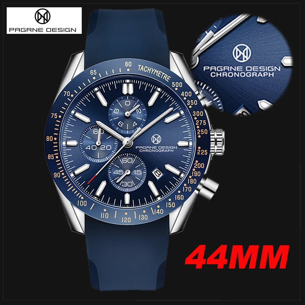 PAGANI DESIGN 45MM 2026 Men Quartz Watches 30M Waterproof Luxury Business Stainless Steel Relogio Masculino 5140
