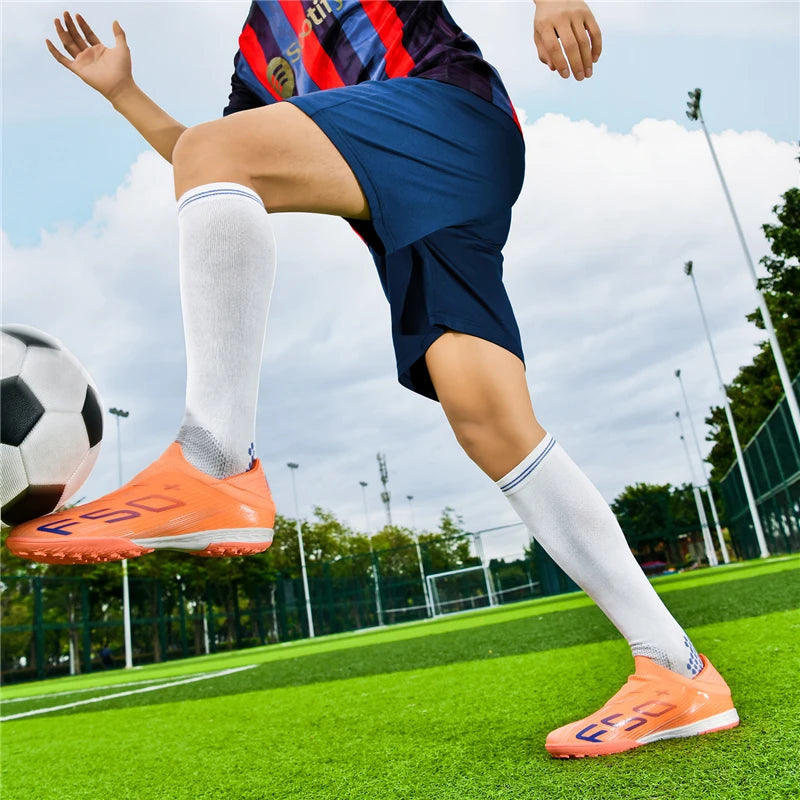 Moški nogometni čevlji za travo s špicami za futsal, udobni čevlji za umetno travo, športni ultralahki FG čevlji, protizdrsni čevlji za notranjo uporabo za odrasle