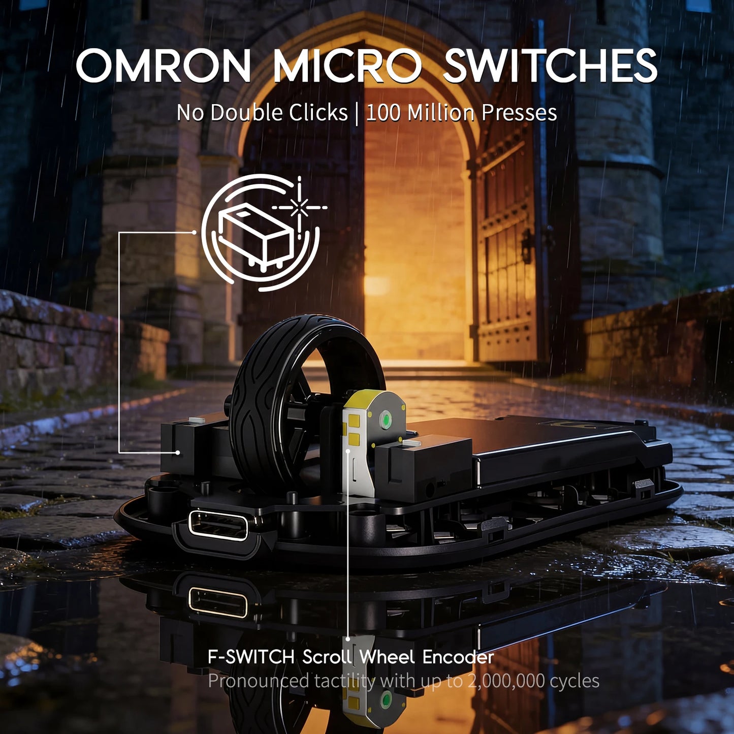 Ratón gaming inalámbrico ultraligero MAMBASNAKE M2, sensor PAW3395PRO 40000 DPI, fibra de carbono 41g, tri-modo