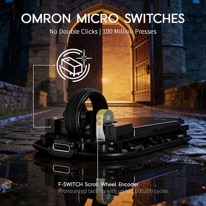 Ratón gaming inalámbrico ultraligero MAMBASNAKE M2, sensor PAW3395PRO 40000 DPI, fibra de carbono 41g, tri-modo
