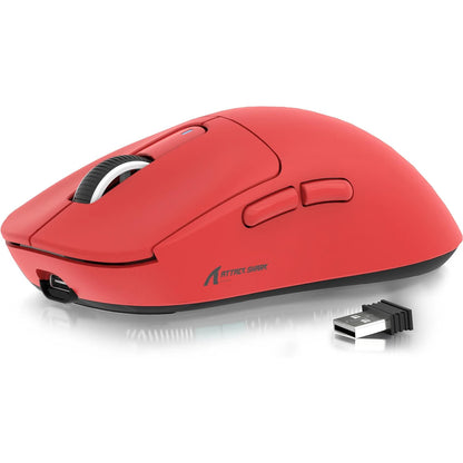 Ratón gaming inalámbrico ATTACK SHARK X3 PixArt PAW3395 49g SUPERLIGHT, BT/2.4G inalámbrico/con cable, 6 DPI ajustables hasta 26000