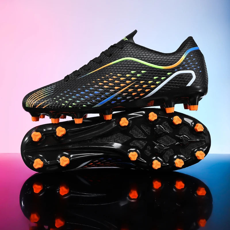Nouvelles chaussures de football pour hommes, crampons unisexes, chaussures de football professionnelles, vente chaude, chaussures de futsal de haute qualité pour femmes, baskets ultralégères TF/FG