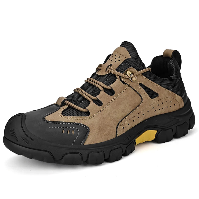 HIKEUP Comode scarpe da trekking da uomo, scarpe da uomo impermeabili con suola in gomma, scarpe da escursionismo resistenti all’usura e antiscivolo