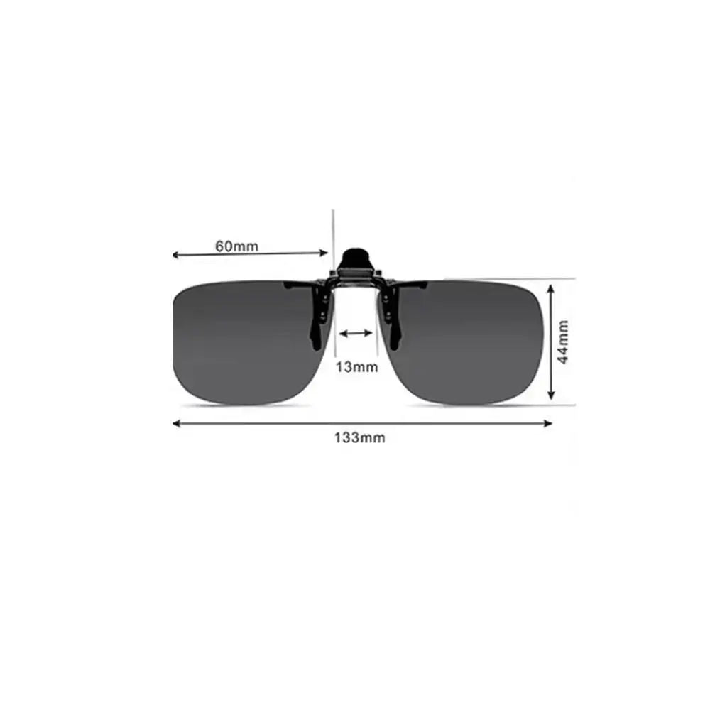 KLASSNUM Men Polarized Sunglasses Clip Can Be Flipped Up Myopia Glasses Clip Anti-UV400 Night Driving Fishing Glasses Accessory