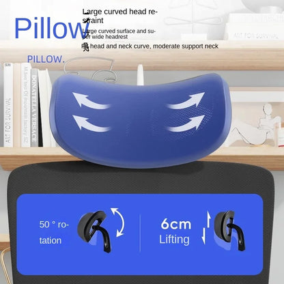 Cadeira de Escritório Ergonómica em Malha com Apoio Lombar, Cadeira de Secretária de Encosto Alto para Adultos, Cadeira de Trabalho Confortável para Longas Horas
