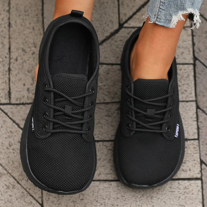 Zapatillas de running para mujer: transpirables, cómodas, para actividades al aire libre y acampada; zapatillas minimalistas con horma ancha y suela blanda, tipo tenis.