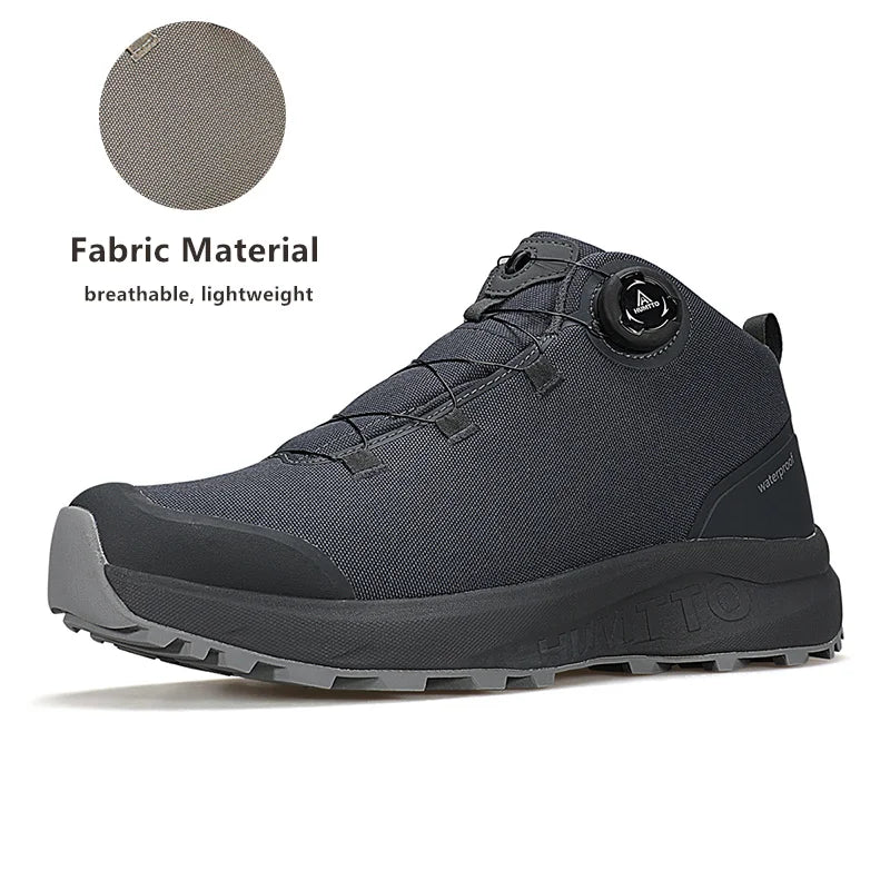 Pantofi din piele HUMTTO pentru bărbați, pentru iarnă, camping și activități în aer liber, pantofi sport pentru bărbați, bocanci de trekking respirabili, adidași antiderapanti pentru drumeții