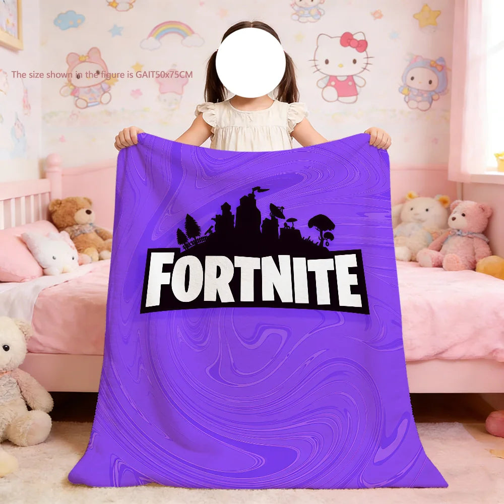 F-Fortnite Logo Game Blanket Soft Throw Blanket for Picnic Bed Sofa Home Bedroom Cozy Warm Comfortable