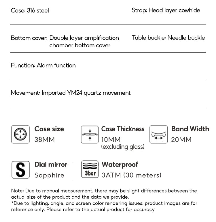 FARASUTE Retro Luxury Alarm Clock Quartz Watch Men Waterproof Night Light Wristwatch Casual Sapphire Stainless Steel Male Reloj