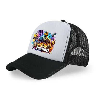 Fortnite Baseball Cap Cartoon Game Printed Hat Kids Summer Breathable Mesh Hat Adjustable Peaked Cap Children’s Birthday Gift