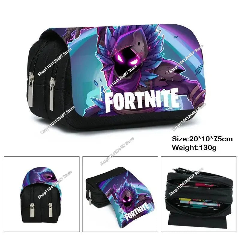 New Fortnite Pencil Case Cartoon Figure Printed Pencil Bags Cute Pencil Cases Boys School Supplies Children Birthday Gifts