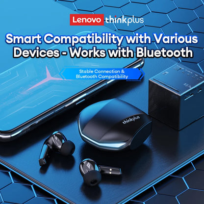 Auriculares sem fios Lenovo GM2 Pro TWS Bluetooth 5.3 – Auriculares HD com controlo tátil e microfone, auscultadores desportivos à prova de água