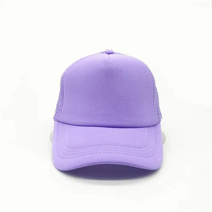 Unisex Cheaper 5 Panel Trucker Hat For Adult Summer Net Baseball Cap Men Women Blank Mesh Adjustable Sun Hat Visor
