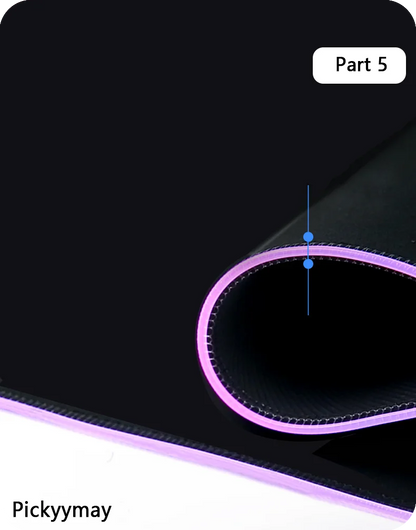 Velká RGB herní podložka pod myš, LED podložka pod myš pro hráče, podložka na stůl k PC, RGB podložka pod klávesnici XXL 90x40cm