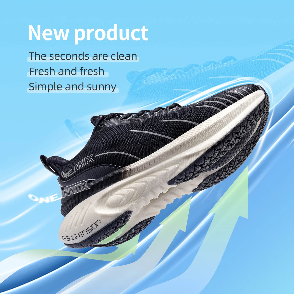 ONEMIX Nieuwe hardloopschoenen met demping voor heren, geschikt voor intensieve hardlopers, met veters, sportschoenen voor dames, antislip, outdoor, atletische herensneakers