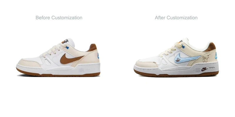 Individuell gestaltete Sneaker: Nike Full Force Sneaker | Frischer Reisestil | Bequeme, vielseitige Low-Top-Skateschuhe für Herren