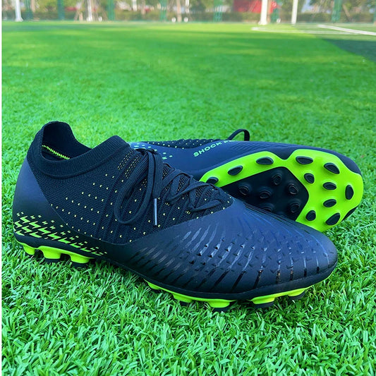 Men Football Cleats Fashion Youth Soccer Shoes Knit Football Training Trainers Breathable Society Campo Non-Slip Sports Footwear