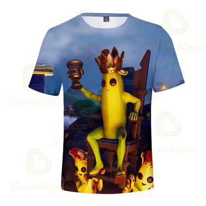 Fortnite Boys T-shirt Kids Tops Summer Children Clothes 3D Funny Battle Royale Game Graphics T-Shirt Toddler Girls Top Tee