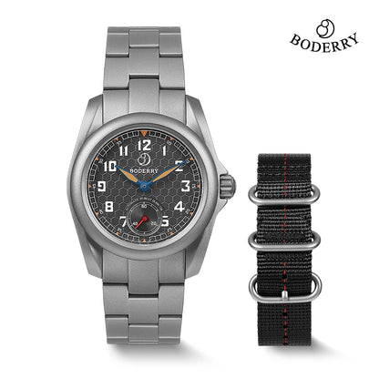 BODERRY Men's Field Watches Titanium Automatic Top Brand Wristwatch 100M Waterproof Clock Military Watch for Men