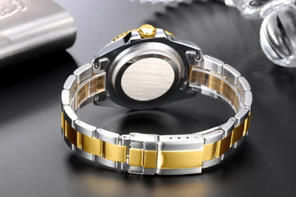 Automatic Men's Watch Mechanical Movement Stainless Steel Gold Silver Green Red Dial Date Strong Luminous Luxury Watches