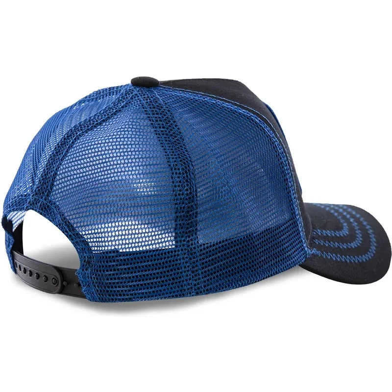 New Dragon Ball Son Goku Cap Summer Travel Peaked Cap Men's Embroidery Hip-Hop Cap Style Sun Visor Adjustable Trucker Mesh Cap