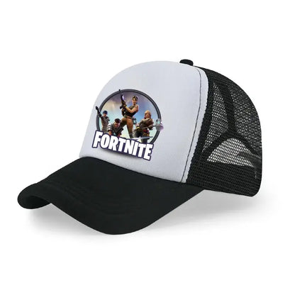 Fortnite Baseball Cap Cartoon Game Printed Hat Kids Summer Breathable Mesh Hat Adjustable Peaked Cap Children’s Birthday Gift