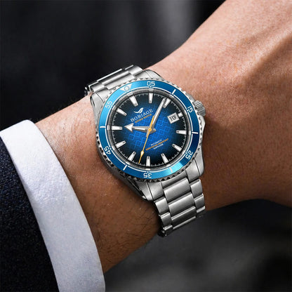 BORIAGE Fully automatic mechanical diving watch, 200m Water Resistance Miyuda 9015 movement men's watch