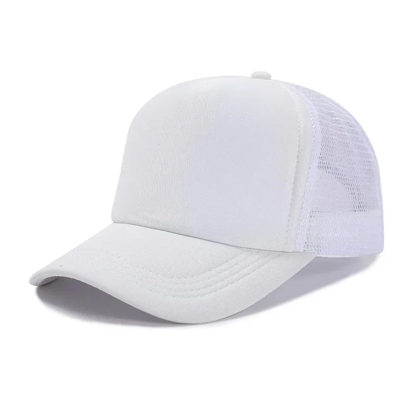 Unisex Cheaper 5 Panel Trucker Hat For Adult Summer Net Baseball Cap Men Women Blank Mesh Adjustable Sun Hat Visor