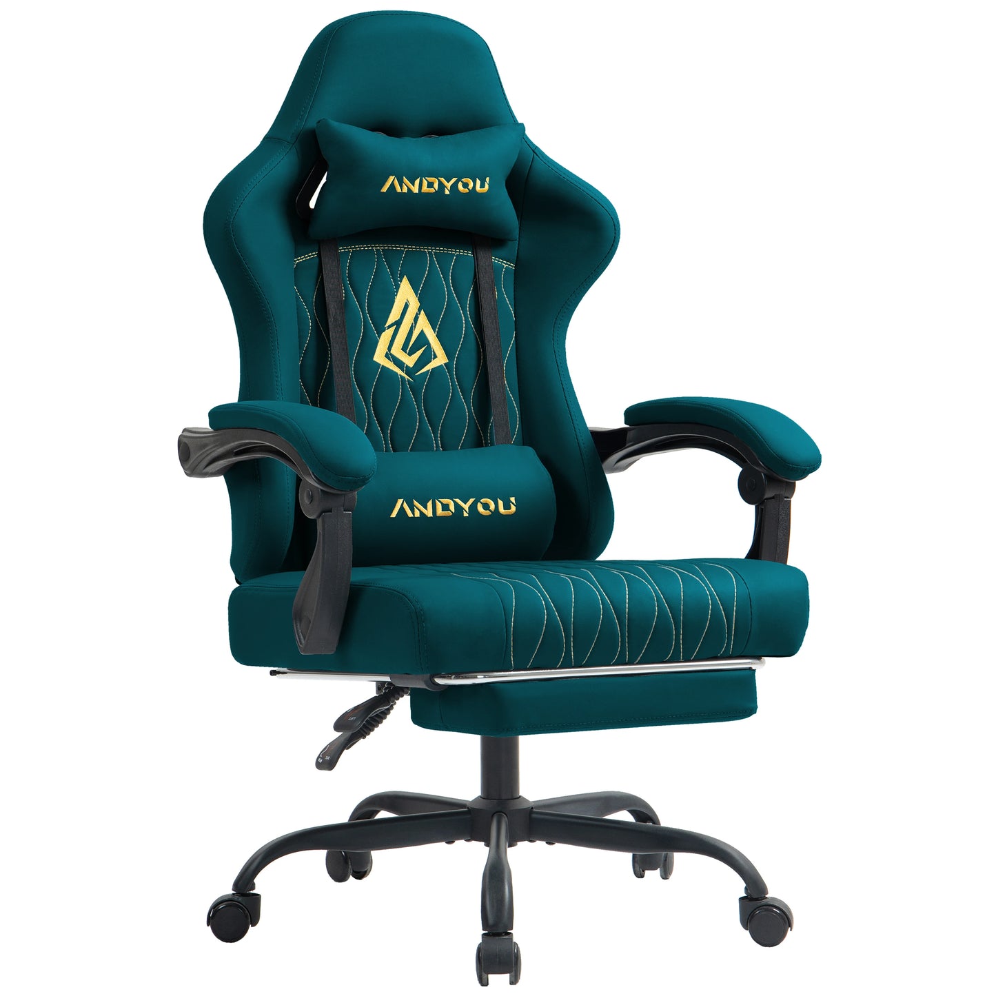 Andyou Ergonomic Gaming Chair - Swivel Reclining Gaming Chair , PU Leather Upholstery, Weight Capacity 150kg