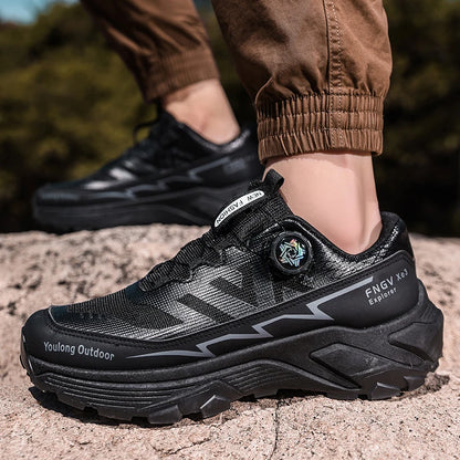 Zapatillas de senderismo transpirables para hombre — Hebilla giratoria, suela antideslizante