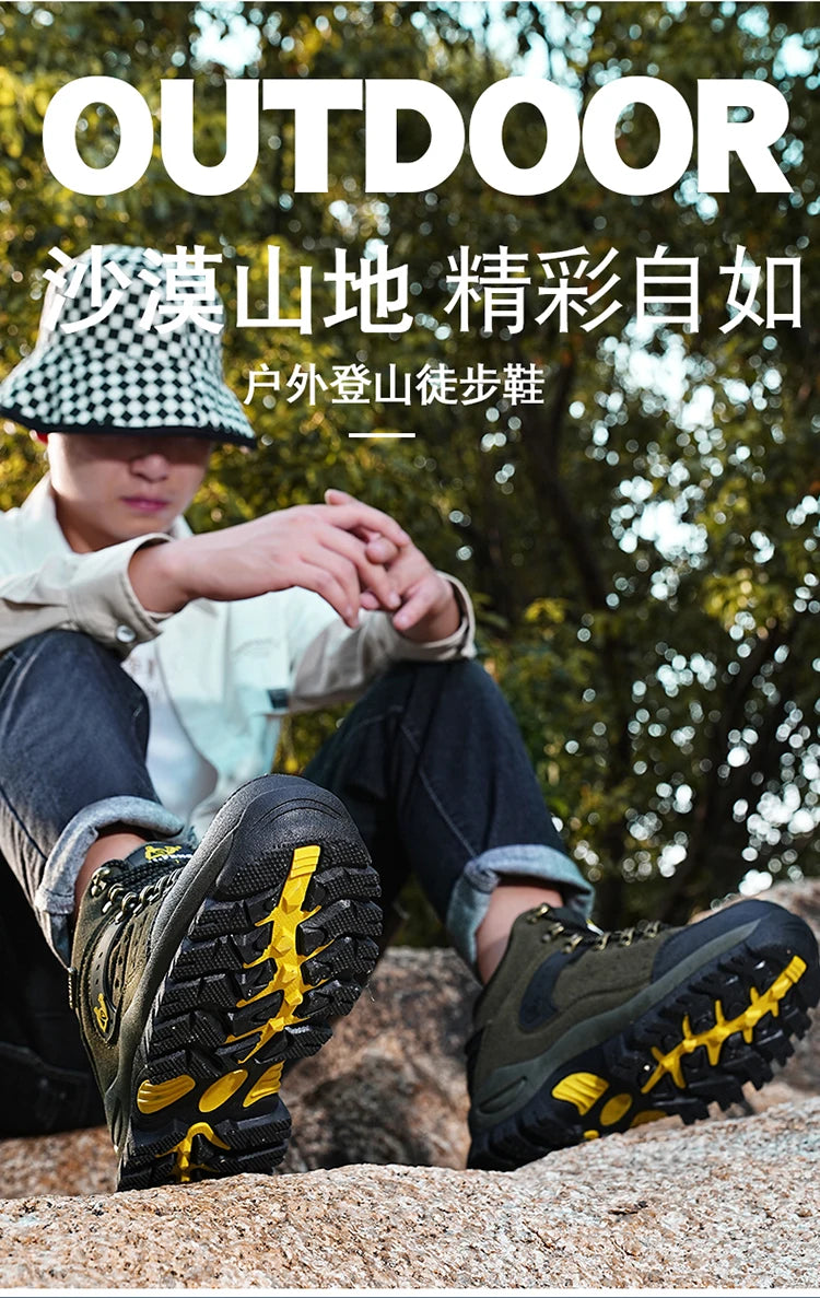 Outdoor-trekkingschoenen herfst/winter heren waterdichte wandelschoenen bergschoenen echt leer bosjacht tactische schoenen