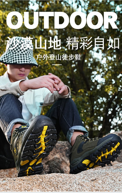 Outdoor-trekkingschoenen herfst/winter heren waterdichte wandelschoenen bergschoenen echt leer bosjacht tactische schoenen