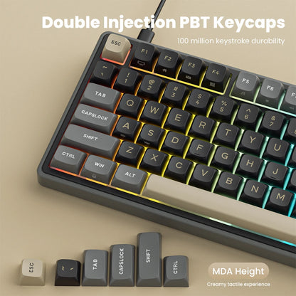Teclado mecánico con cable RK ROYAL KLUDGE R98Pro Gasket, 98 teclas, RGB, hot-swappable, botón desmontable para gamers, keycaps PBT