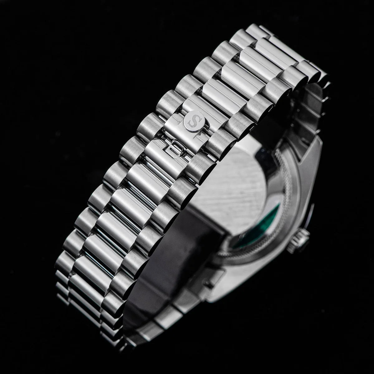 Sugess 36mm Mens of Watch Automatic Dandong Peacock SL3034 Day Movement Sapphire Glass 100m Waterproof Wristwatches MOP Date New