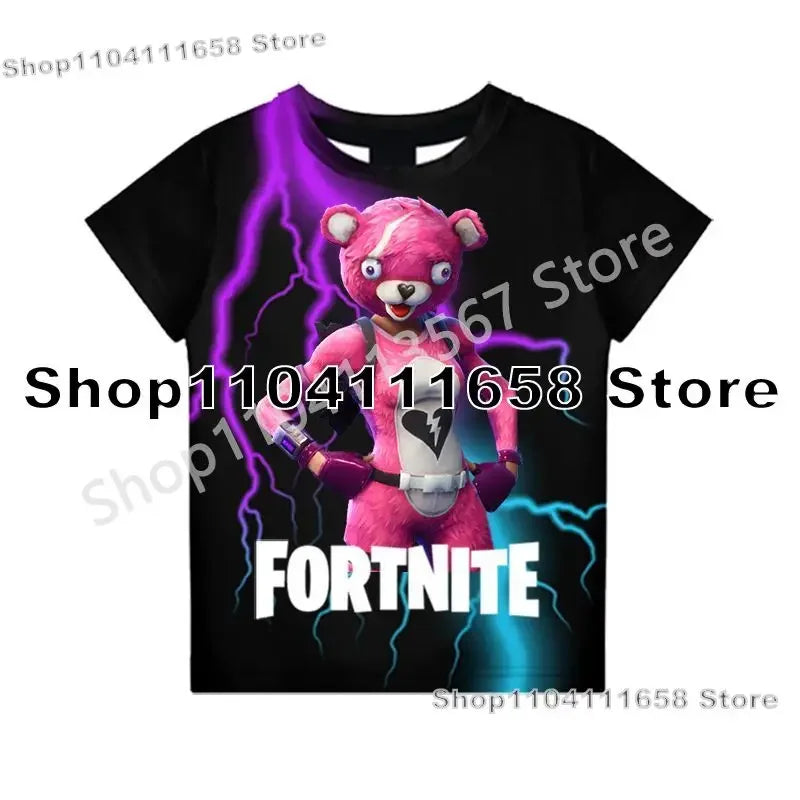 Birthday Gifts 3D Print Banana Peely Team Leader Bear F-Fortnite T Shirt T-shirt Men's Tee Battle Royale Game Summer Tops