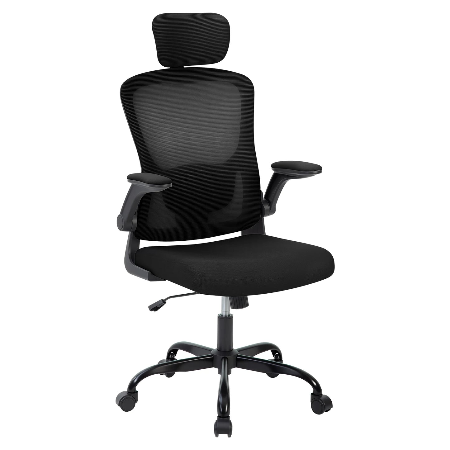 Ergonomic High Back Mesh Office Chair Adjustable 2D Headrest Lumbar Support Rotatable Arms Reclining Swivel Desk Chair for Home
