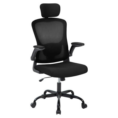 Ergonomic High Back Mesh Office Chair Adjustable 2D Headrest Lumbar Support Rotatable Arms Reclining Swivel Desk Chair for Home