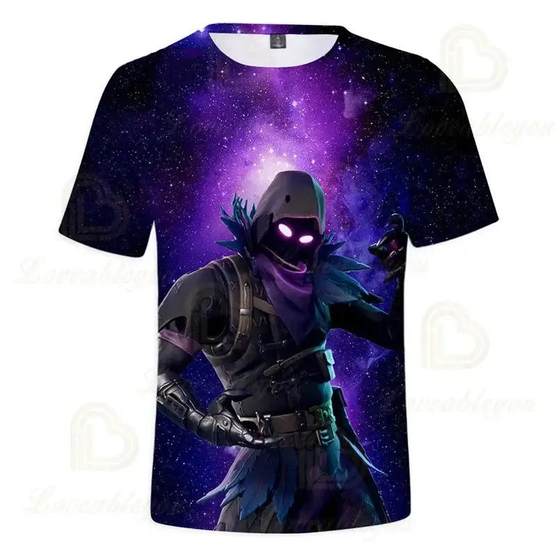 Fortnite Boys T-shirt Kids Tops Summer Children Clothes 3D Funny Battle Royale Game Graphics T-Shirt Toddler Girls Top Tee