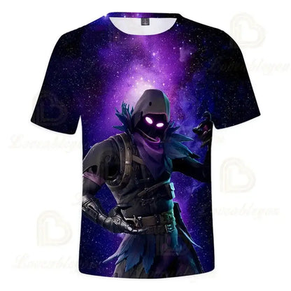 Fortnite Boys T-shirt Kids Tops Summer Children Clothes 3D Funny Battle Royale Game Graphics T-Shirt Toddler Girls Top Tee