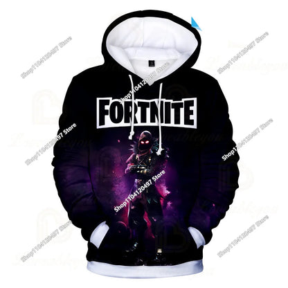 Fortnite Cosplay Sweatshirt Game 3D Printed Unisex Hoodie Casual Coat Anime Peripheral Kawaii Jacket Children Clothing Gifts