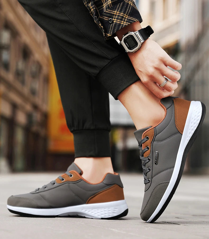 Pantofi din piele pentru bărbați Balan – Adidași la modă, pantofi sport, adidași respirabili pentru bărbați, încălțăminte antiderapantă, pantofi de vacanță pentru bărbați