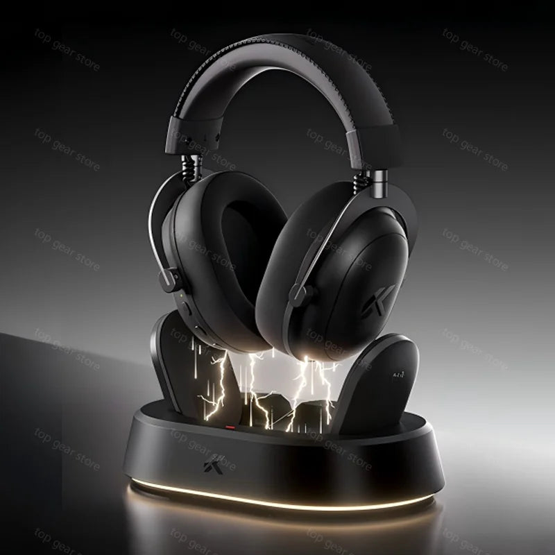 Casque de jeu MCHOSE V9 Turbo BT 2.4G à faible latence sans fil Esport avec pilote dynamique de 60 mm, charge magnétique de 2000 mAh pour les joueurs