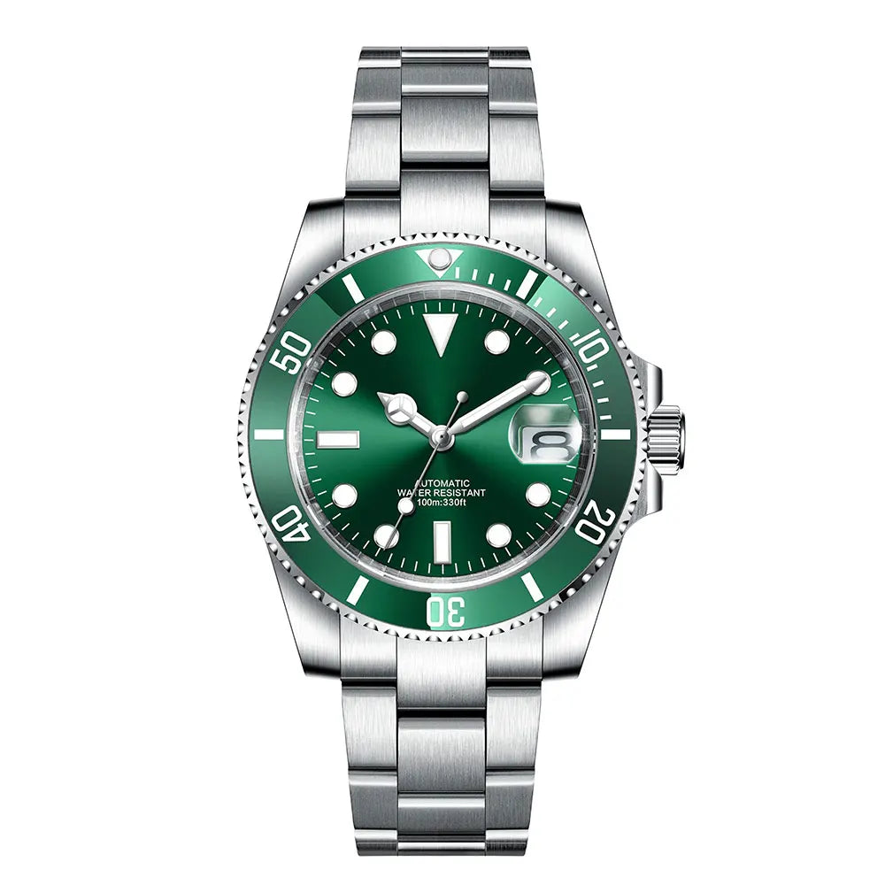 Corgeut 40mm  Luxury Business NH35 Men's automatic mechanical Diving Watch, ceramic bezel, sapphire crystal, 100m waterproof.