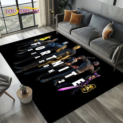 2025 Games 3D F-Fortnite Cartoon Carpet Rug for Living Room Bedroom Home Sofa Decoration,Kids play Area Rug Non-slip Floor Mat